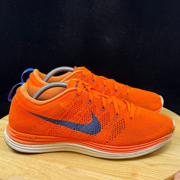 Nike Mens Flyknit Lunar 1 Plush 554887-841 Orange Running Shoes Sneakers Size 10 main image 7